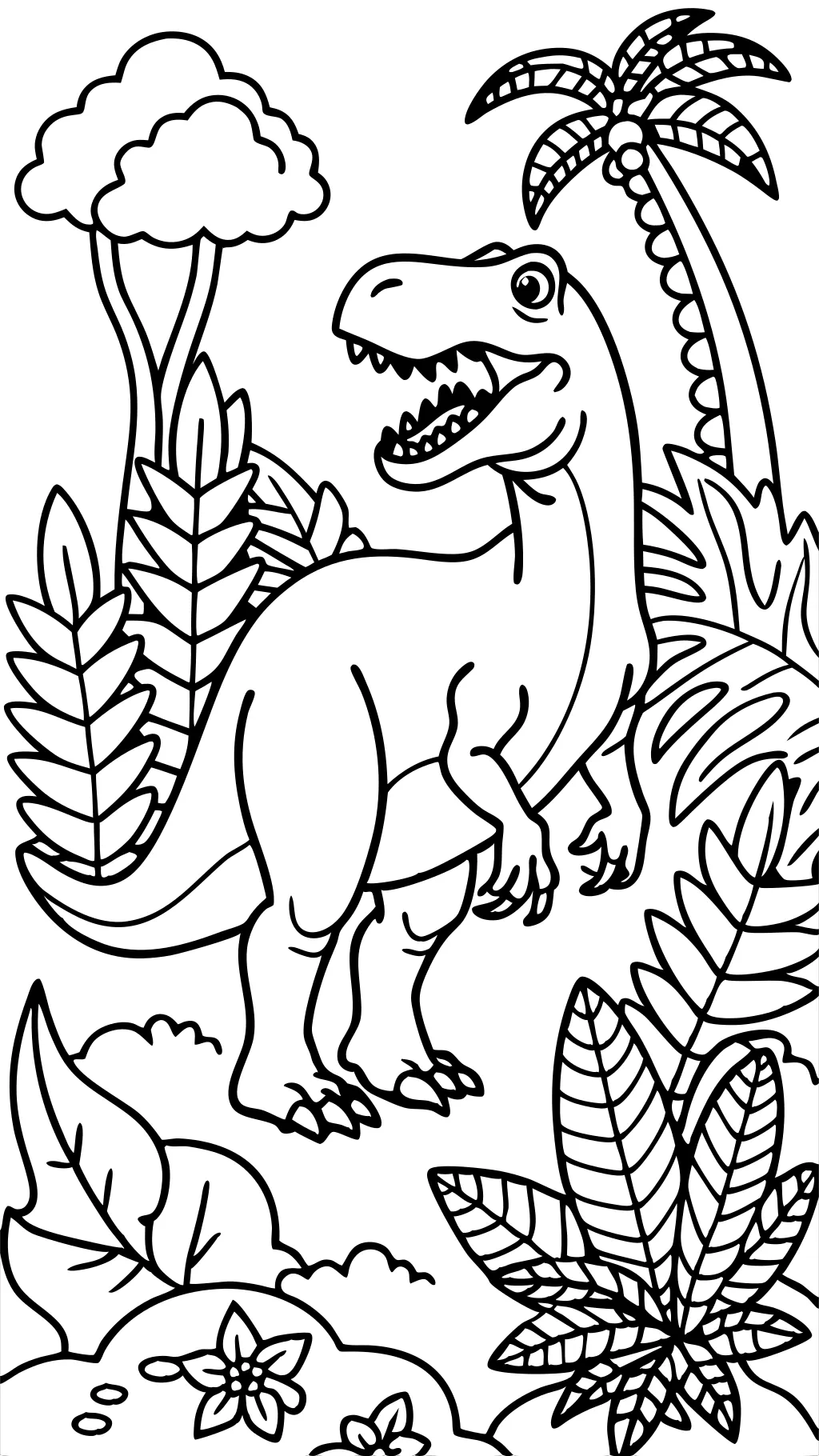 Páginas para colorear trex